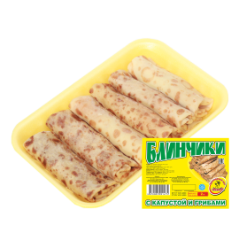 Блинчики с капустой и грибами